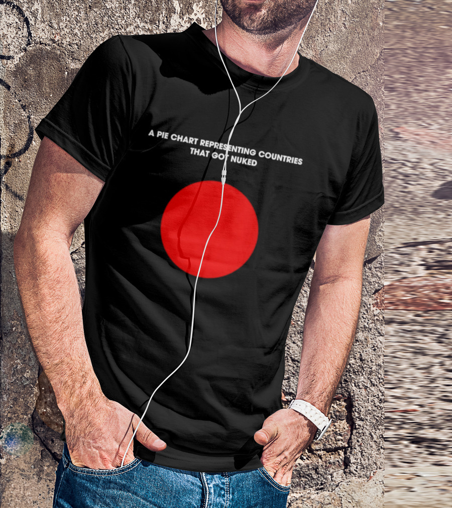 Pie Chart Japan Flag Nuked Countries T-Shirt