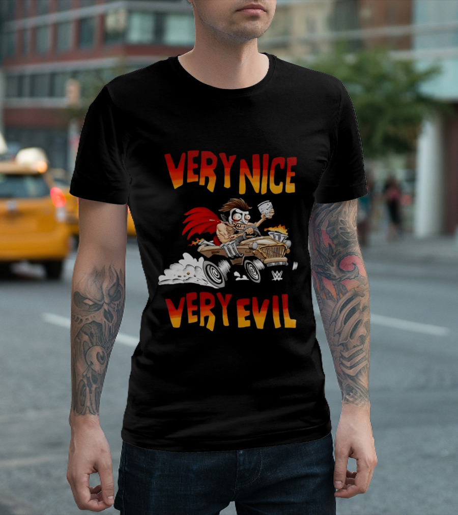 Very Nice Very Evil Danhausen Cartoon WWE T-Shirt