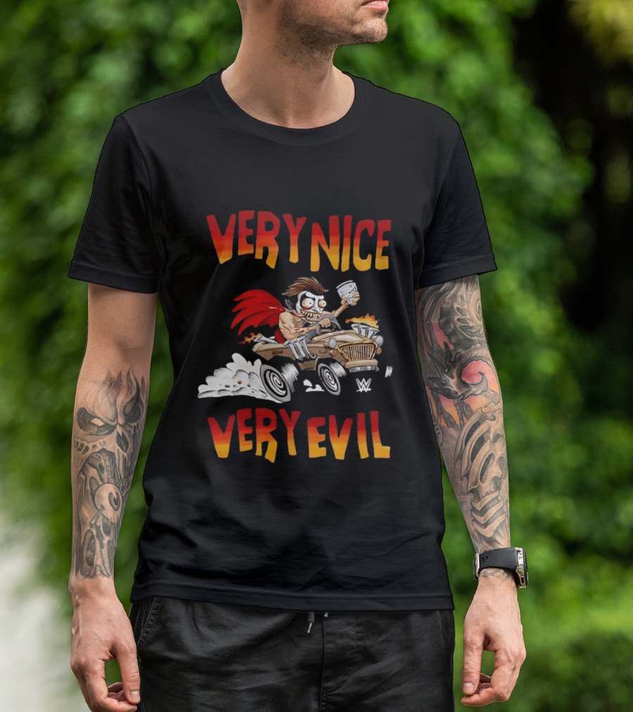 Very Nice Very Evil Danhausen Cartoon WWE T-Shirt