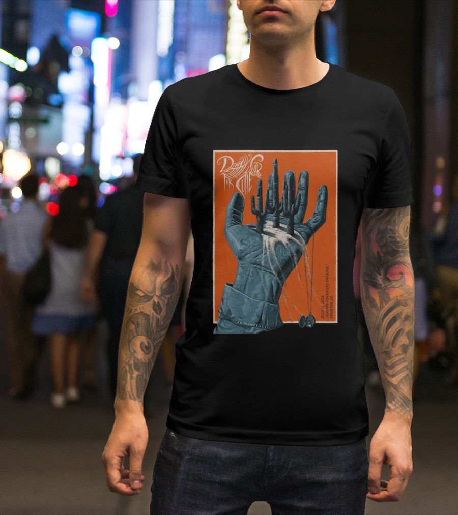Death Cab For Cutie July 31 2026 Arizona Financial Theatre Phoenix AZ Cactus Hand T-Shirt