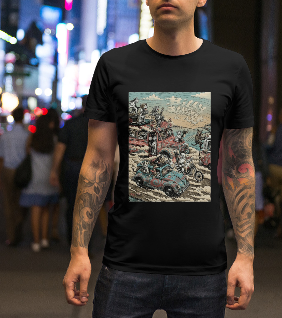 Billy Strings Bethel NY Event August 1 2026 Dylan Goldberger Bethel Woods Center Night 2 Psychedelic Animal Parade T-Shirt
