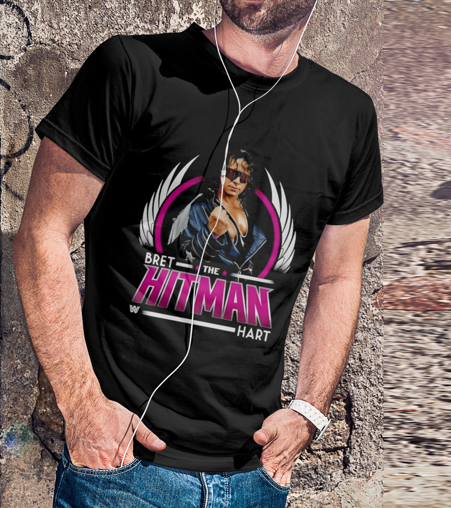 Bret Hart The Hitman Wings WWE T-Shirt