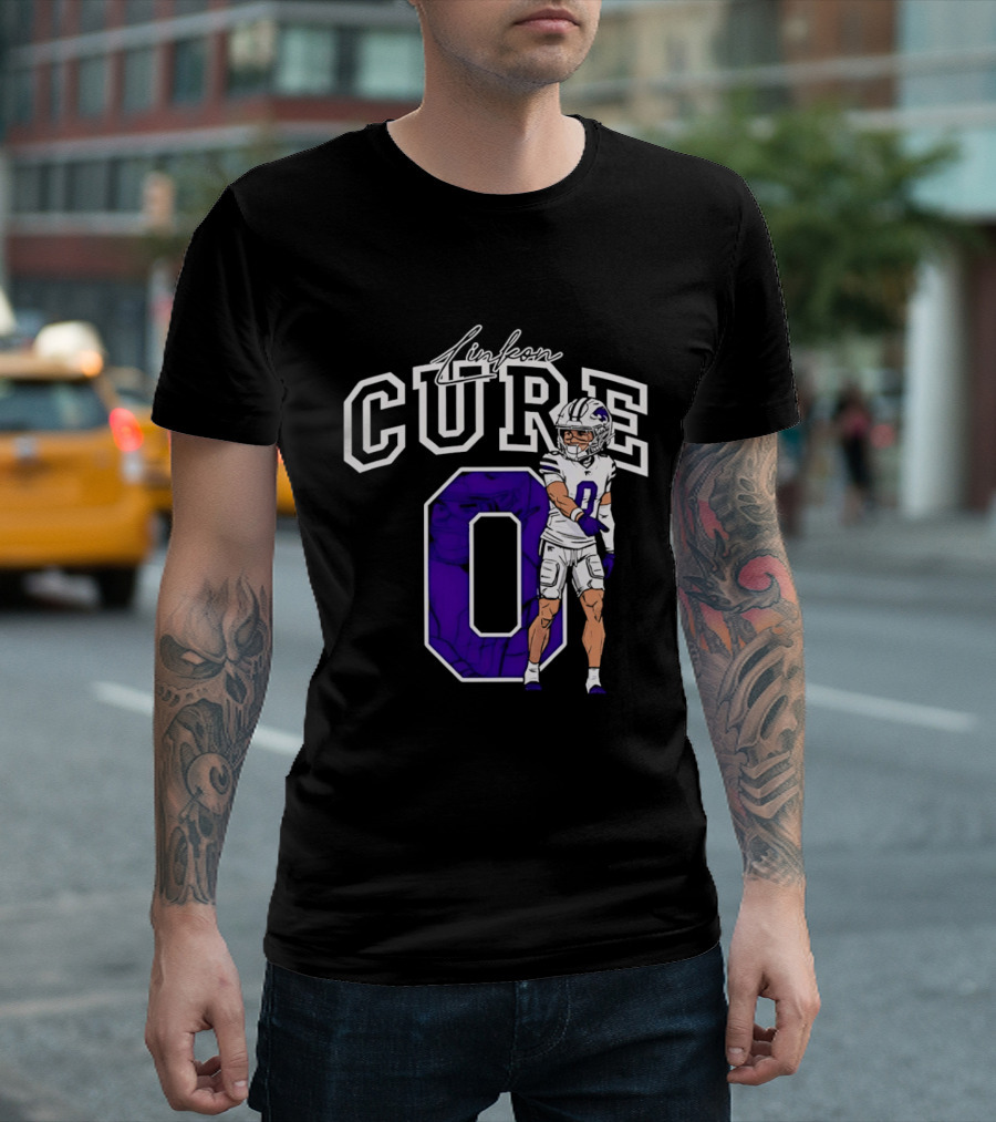 Kansas State University Linkon Cure 0 Football Player T-Shirt