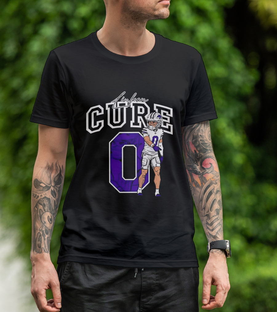 Kansas State University Linkon Cure 0 Football Player T-Shirt