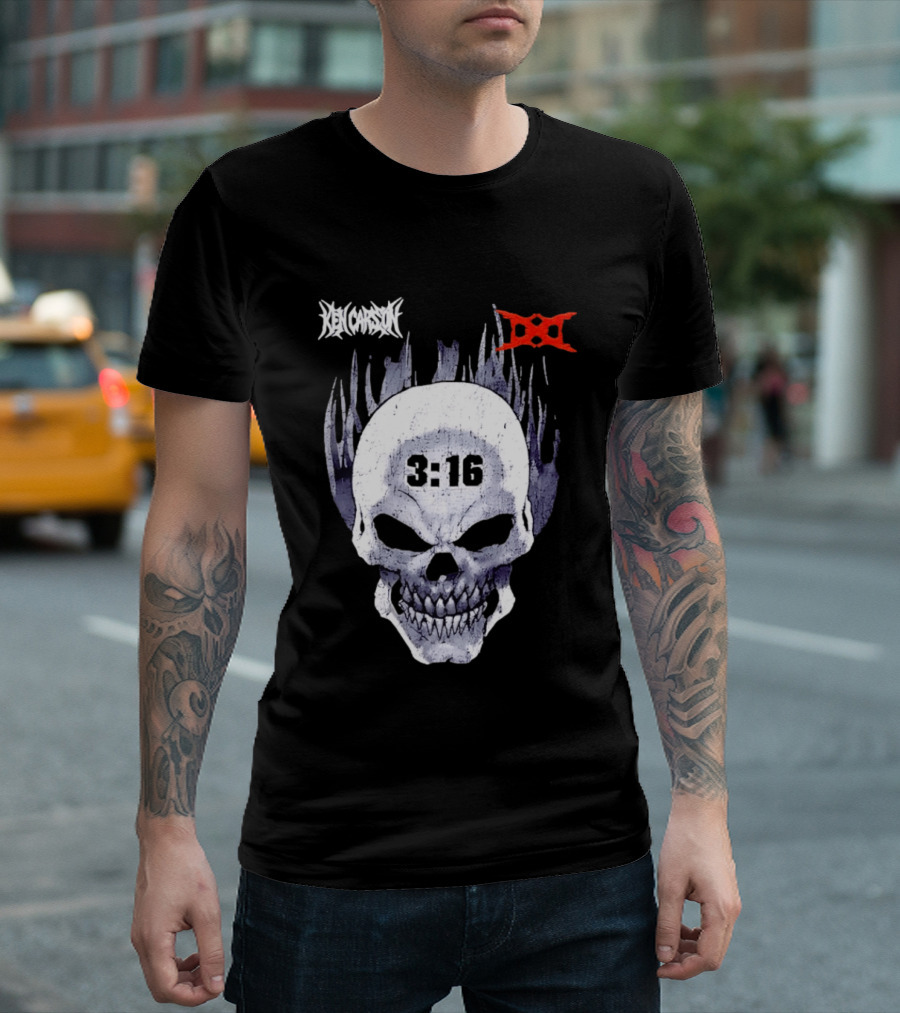 Ken Carson 3:16 Skull Stone Cold Steve Austin WWE T-Shirt