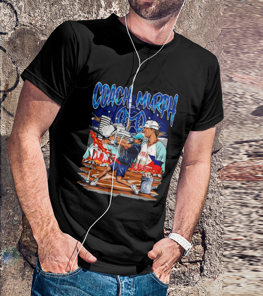 Coach Murph Baseball Training Batting Practice Urban City Flames Philippine Flag T-Shirt