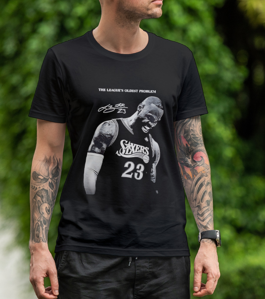 The League's Oldest Problem LeBron James Sixers 23 T-Shirt