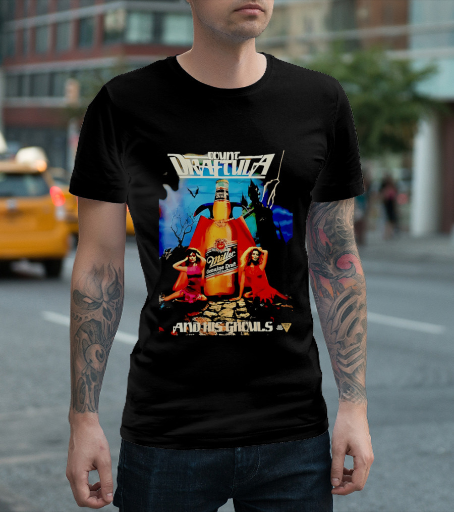 Count Draftula Miller Genuine Draft Beer And His Ghouls T-Shirt