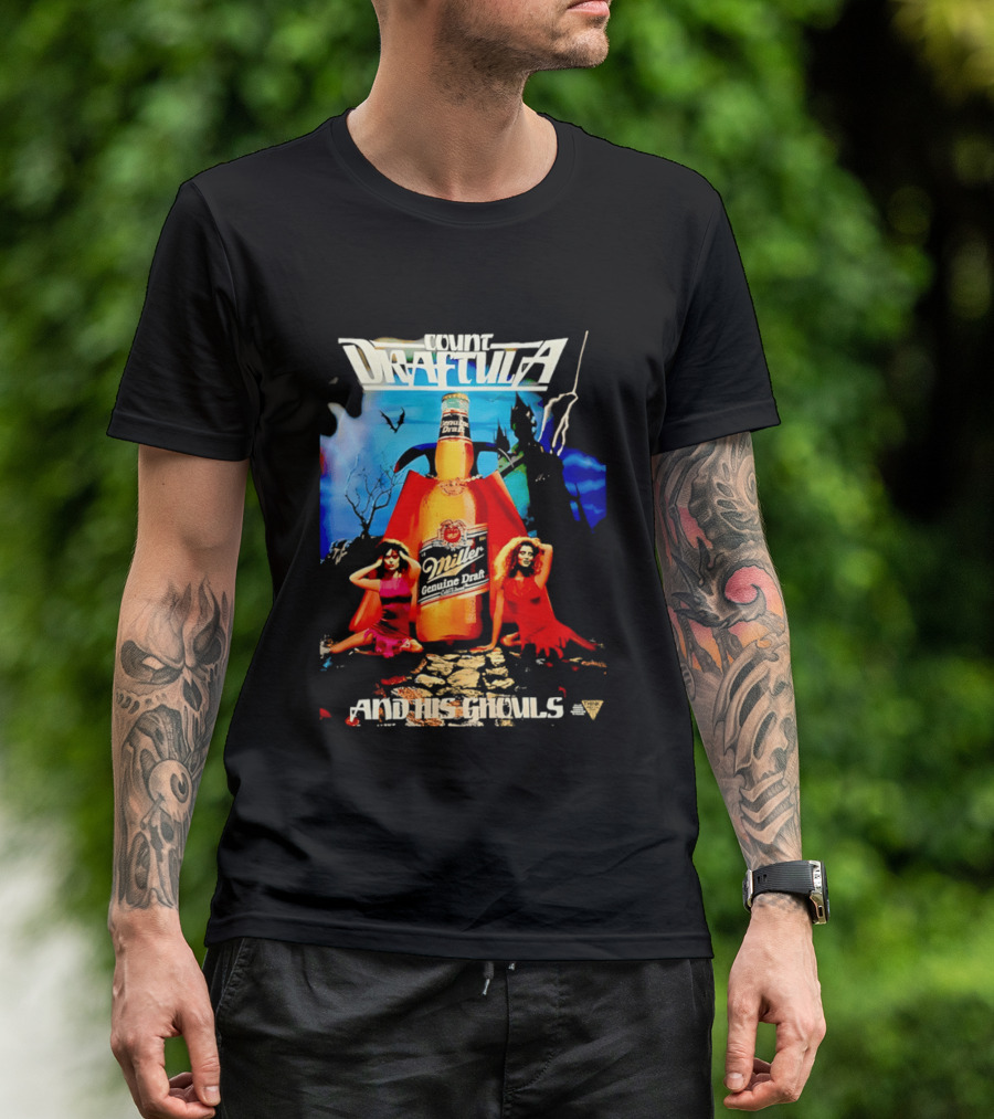 Count Draftula Miller Genuine Draft Beer And His Ghouls T-Shirt