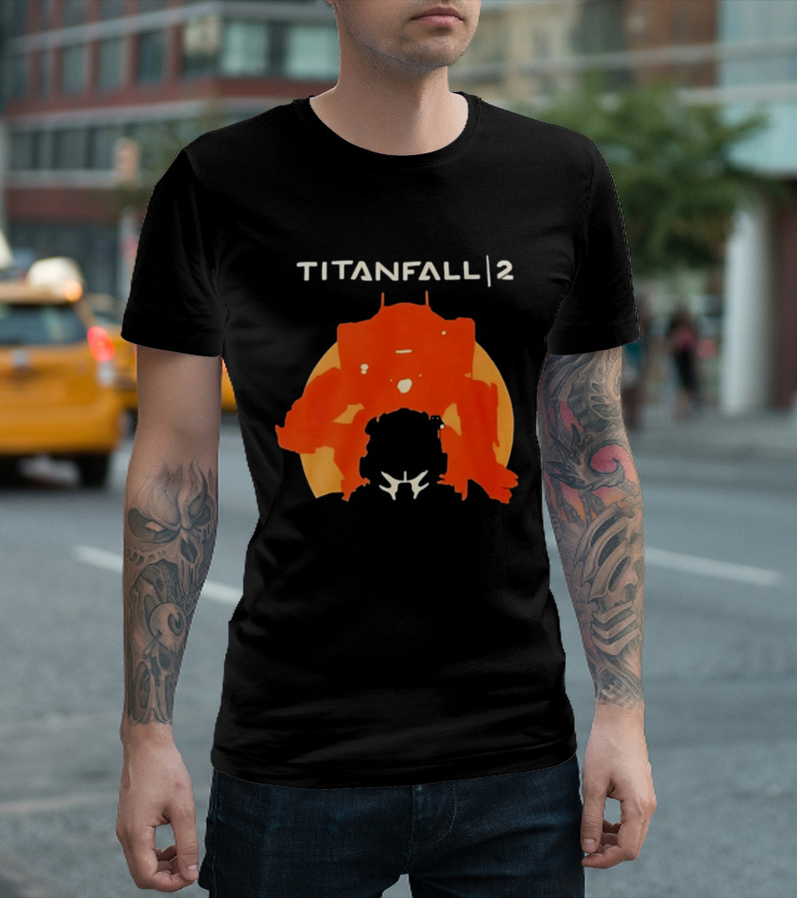 Rip Vince Zampella Titanfall 2 Orange Mech T-Shirt
