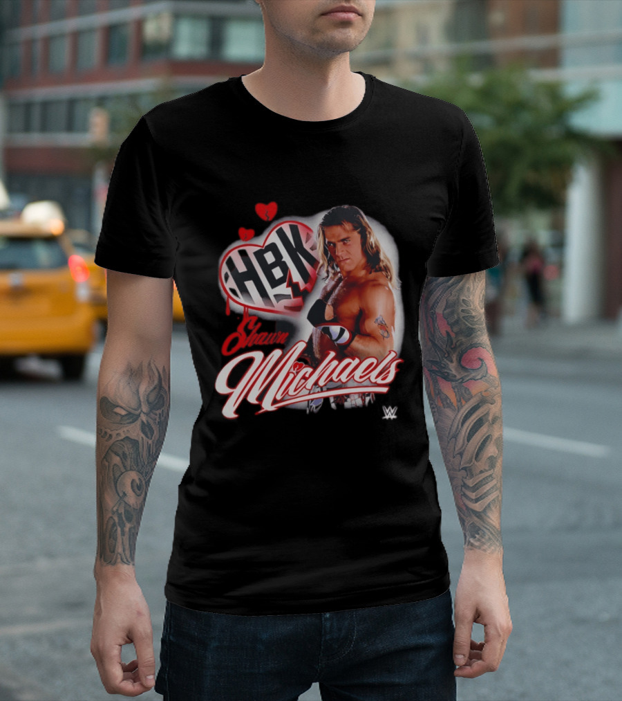 Shawn Michaels WWE HBK Heartbreak Kid Wrestling T-Shirt