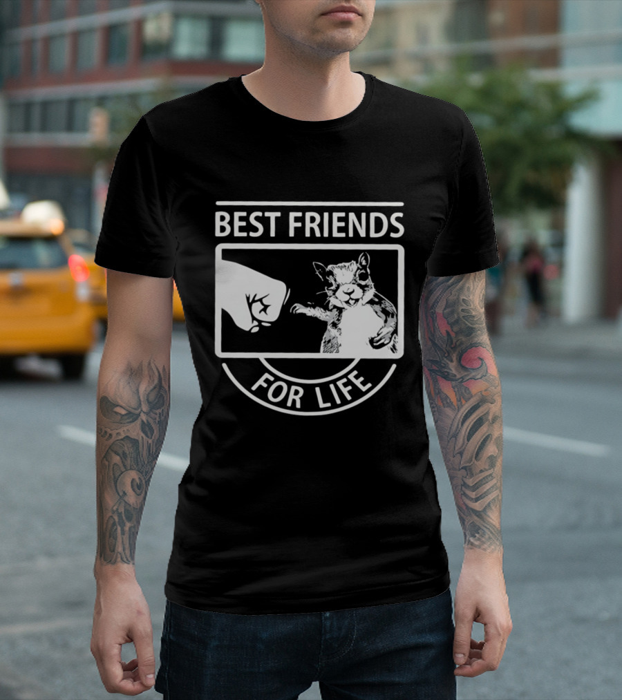 Best Friends For Life Squirrel Fist Bump T-Shirt
