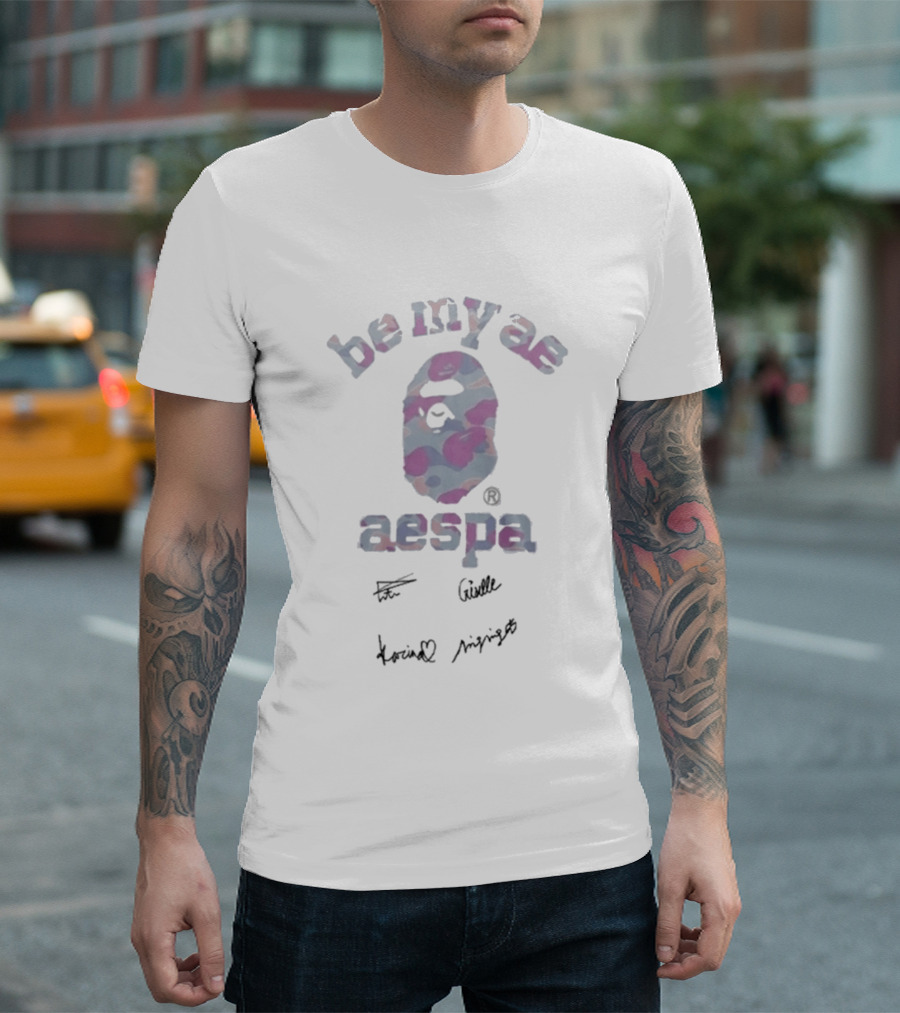 Aespa X BAPE Be My Ape 2026 Signed Limited Edition T-Shirt