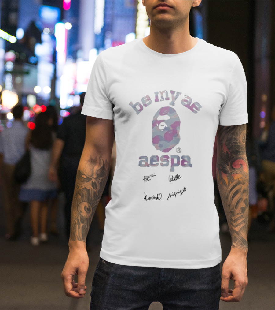 Aespa X BAPE Be My Ape 2026 Signed Limited Edition T-Shirt