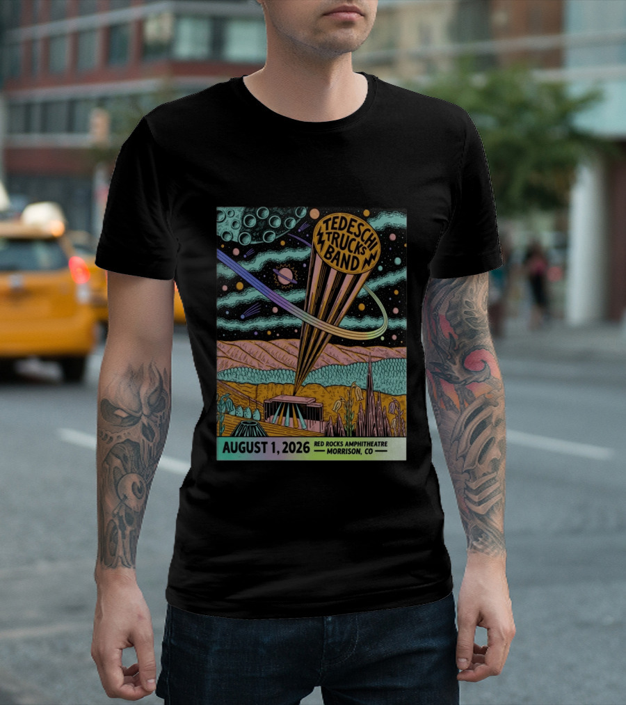Tedeschi Trucks Band Red Rocks Amphitheatre Morrison CO August 1 2026 Cosmic T-Shirt