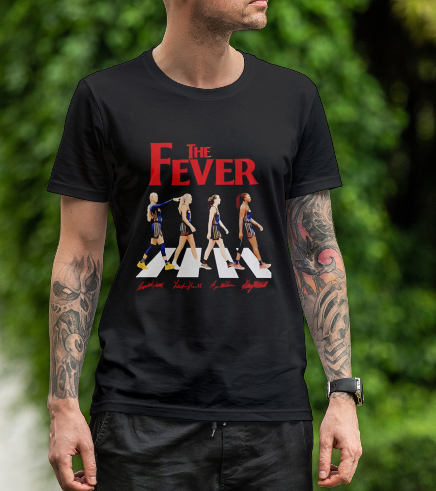 Indiana Fever Basketball Team Abbey Road Beatles T-Shirt