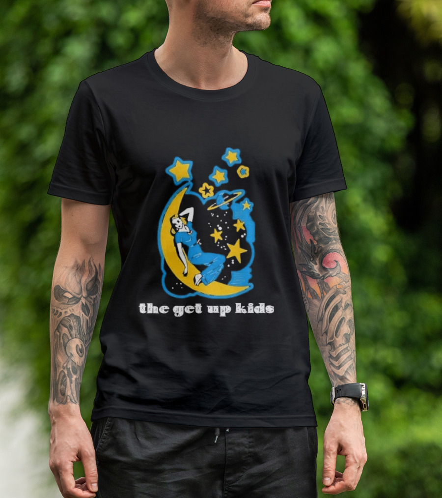 The Get Up Kids Woman On Crescent Moon With Stars T-Shirt
