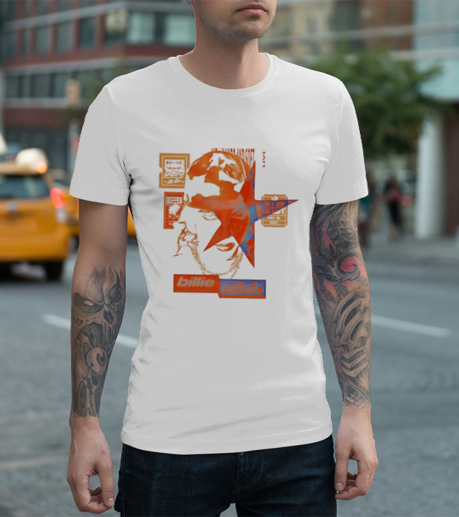 Billie Eilish Star Face Hit Me Hard T-Shirt