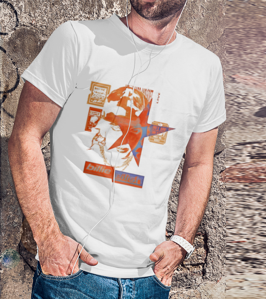 Billie Eilish Star Face Hit Me Hard T-Shirt