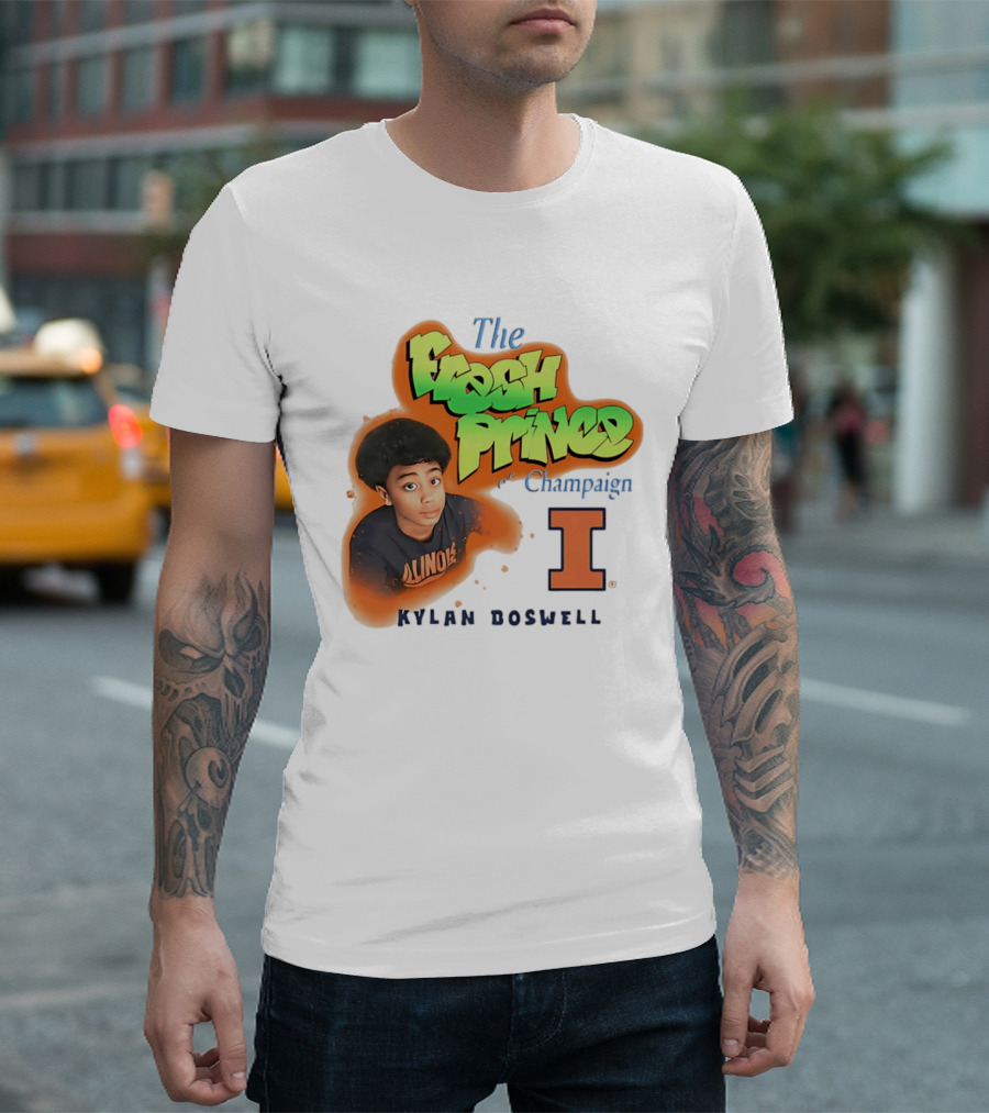 Kylan Boswell Illinois Fighting Illini The Fresh Prince Of Champaign T-Shirt