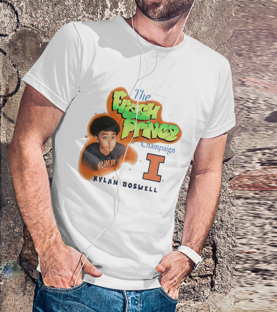 Kylan Boswell Illinois Fighting Illini The Fresh Prince Of Champaign T-Shirt
