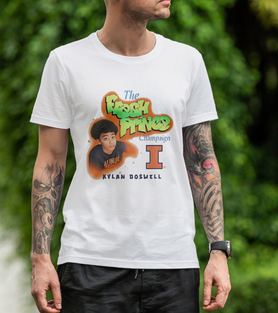 Kylan Boswell Illinois Fighting Illini The Fresh Prince Of Champaign T-Shirt