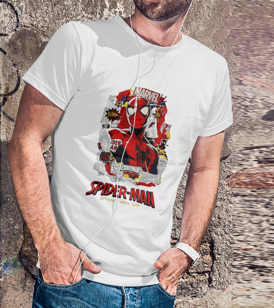 Marvel Spider Man Brand New Day Comic Collage T-Shirt