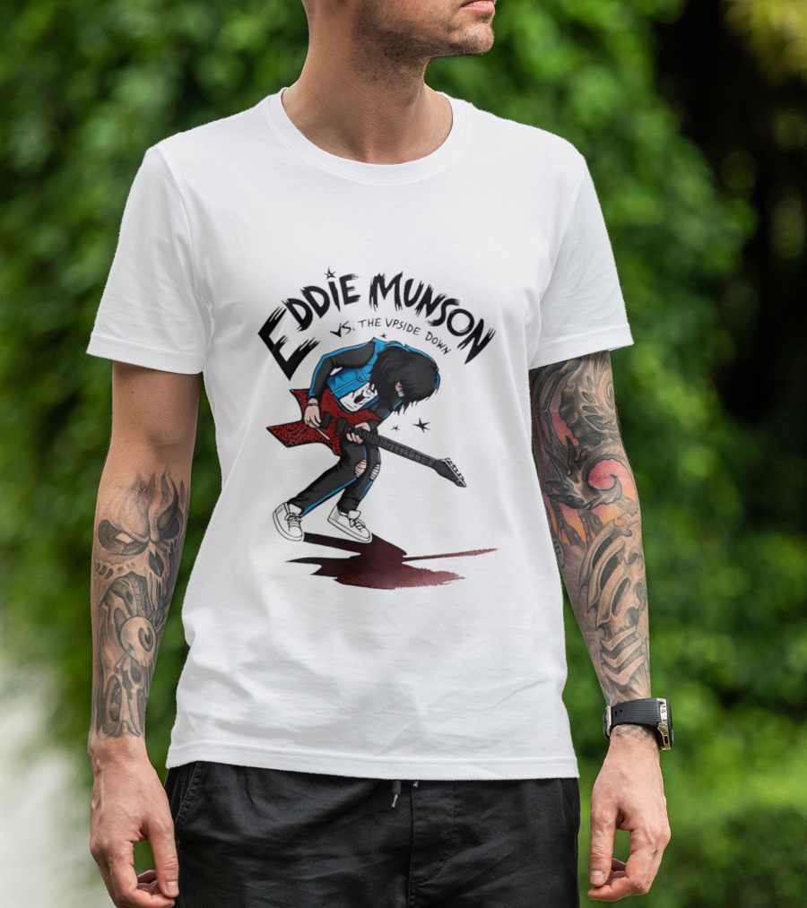 Eddie Munson Vs The Upside Down Stranger Things Guitar Battle Scene T-Shirt