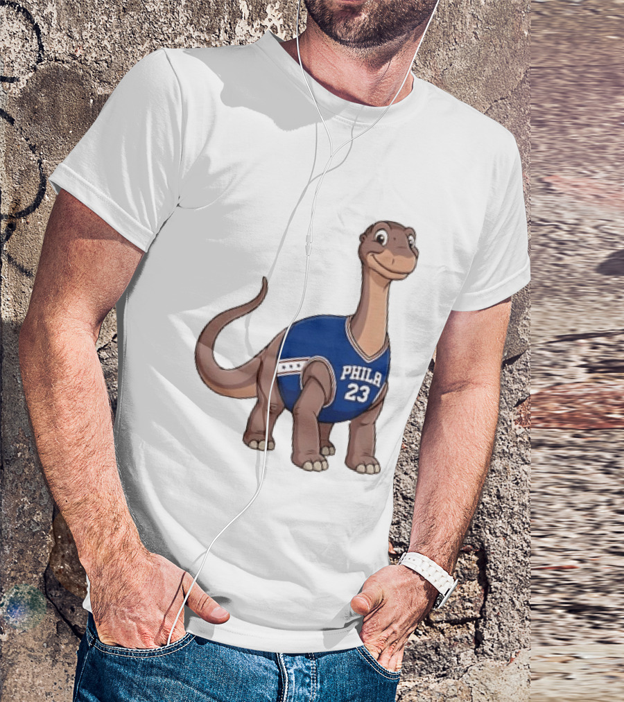 Phila 23 Dinosaur In Philadelphia 76ers Basketball Jersey T-Shirt