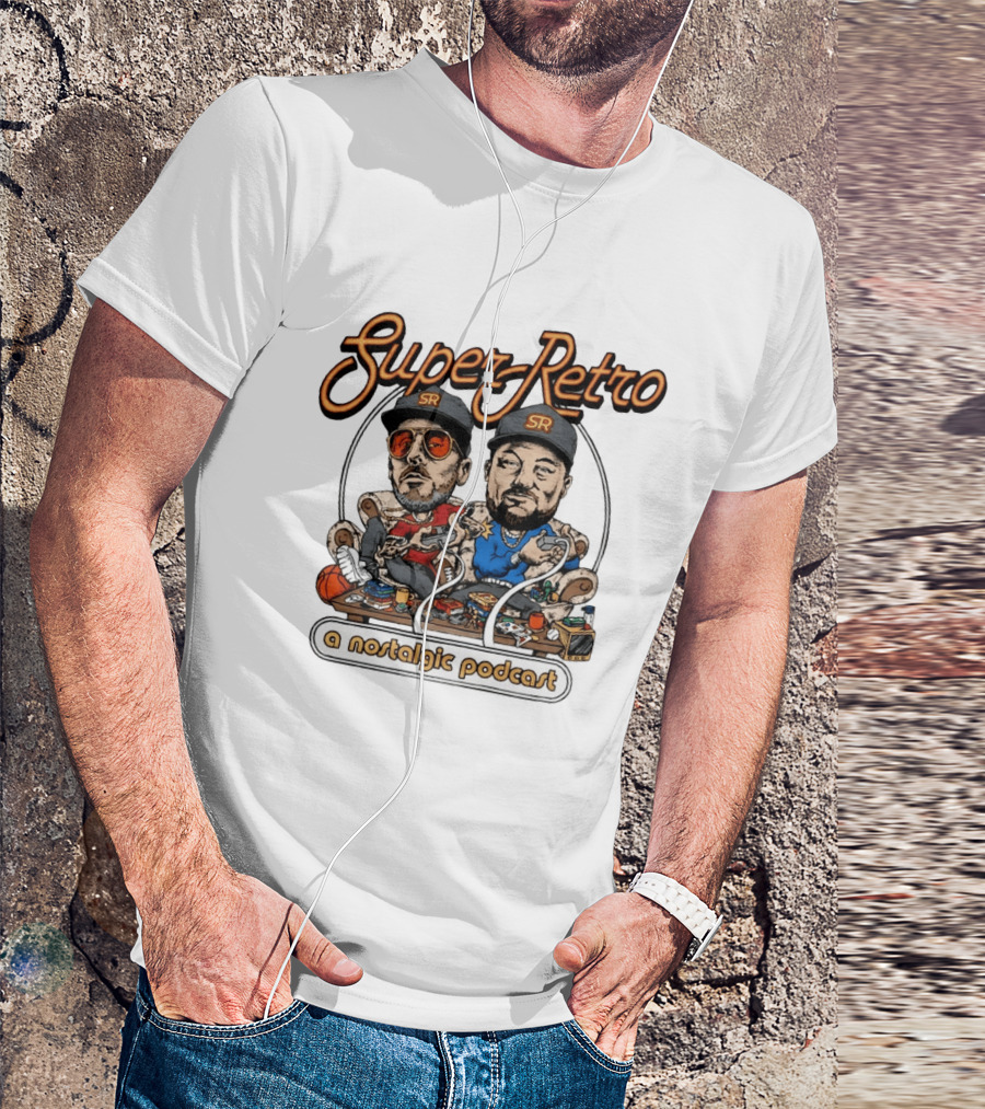 Super Retro SR A Nostalgic Podcast T-Shirt