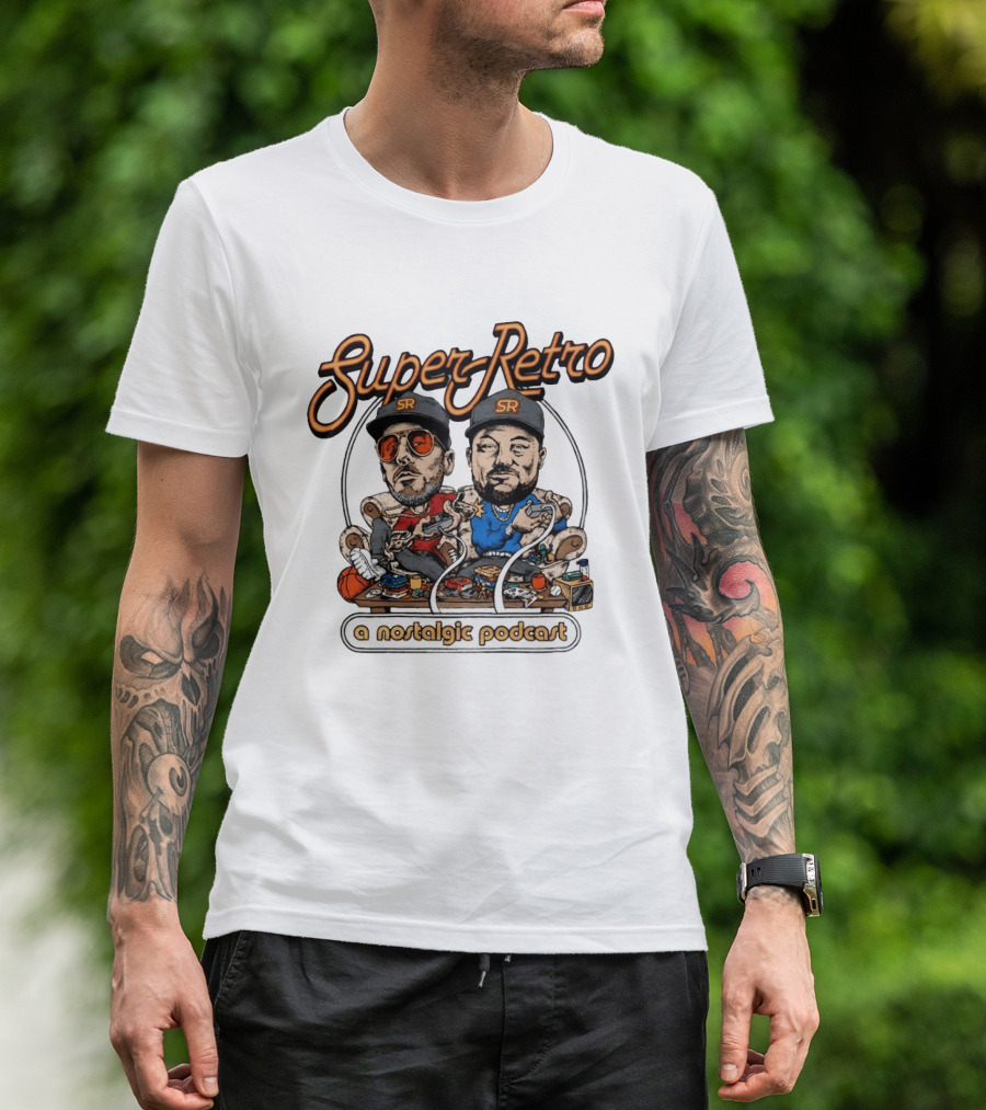 Super Retro SR A Nostalgic Podcast T-Shirt