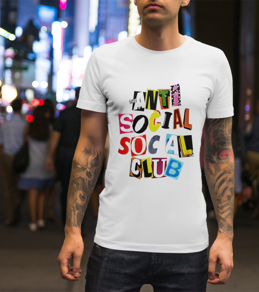 The Anti Social Social Club ASSC Collage Colorful T-Shirt