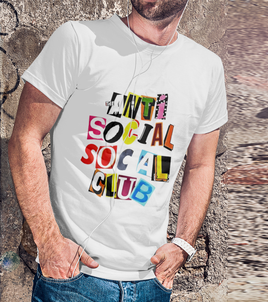 The Anti Social Social Club ASSC Collage Colorful T-Shirt