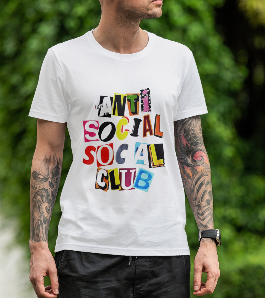 The Anti Social Social Club ASSC Collage Colorful T-Shirt