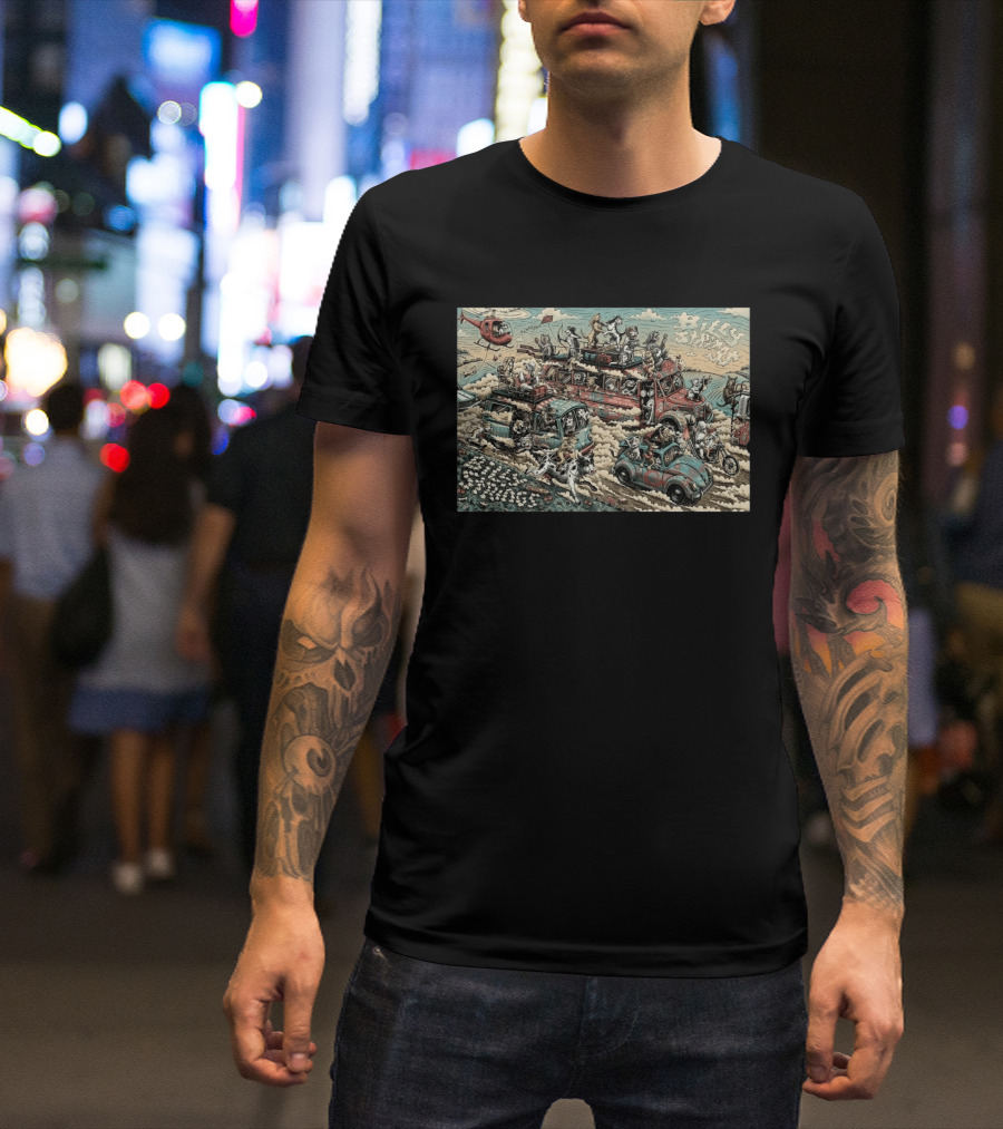 Billy Strings Bethel Woods Center 2026 Event By Dylan Goldberger With Dogs And Cars T-Shirt