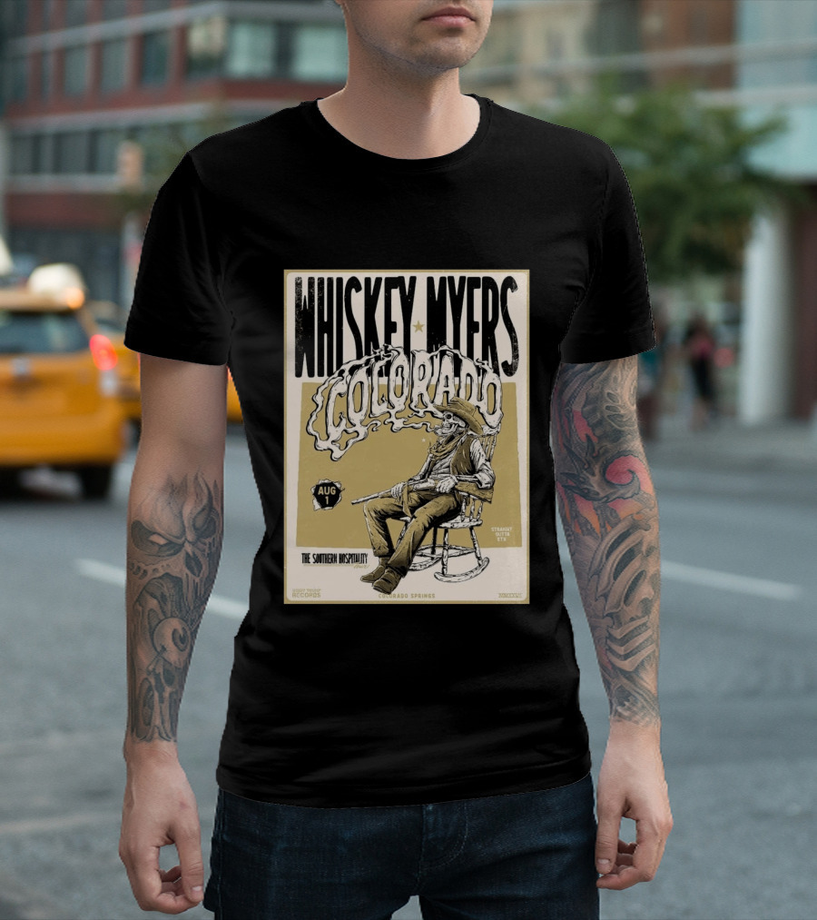 Whiskey Myers Colorado Springs Southern Hospitality Tour August 1 Ford Amphitheater 2026 T-Shirt