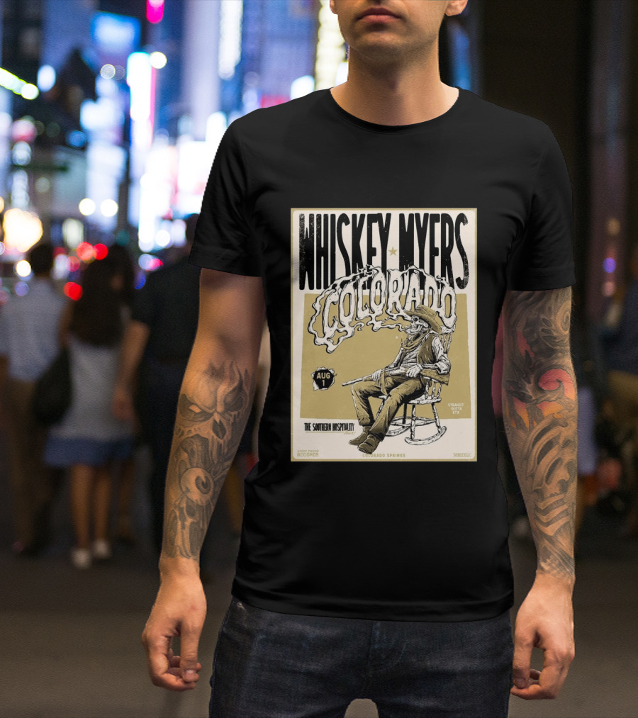 Whiskey Myers Colorado Springs Southern Hospitality Tour August 1 Ford Amphitheater 2026 T-Shirt