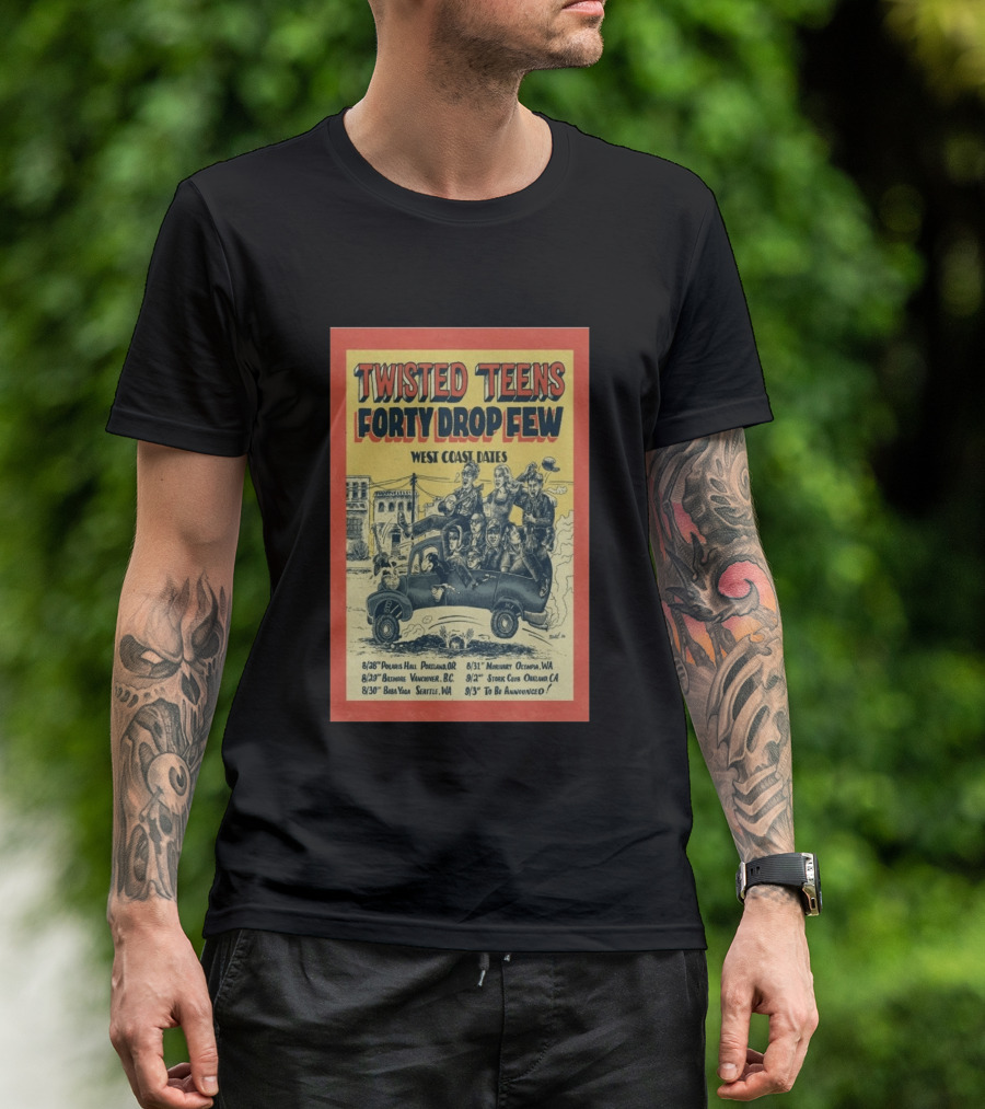 Twisted Teens Forty Drop Few West Coast Dates Stork Club Oakland September 2 2026 T-Shirt