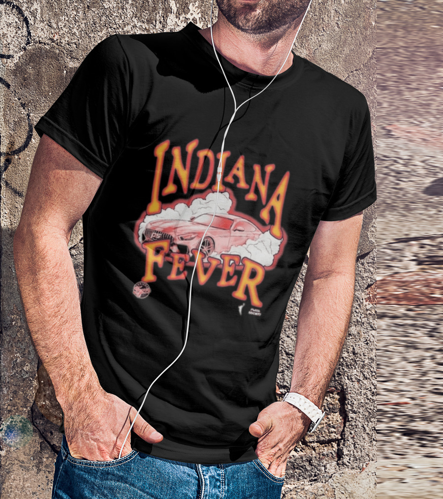 Indiana Fever Playa Society Sketch Car And Smoke T-Shirt