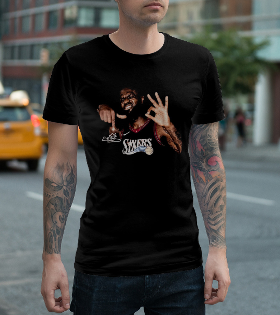 LeBron James Philadelphia 76ers Sixers OK Basketball Image T-Shirt