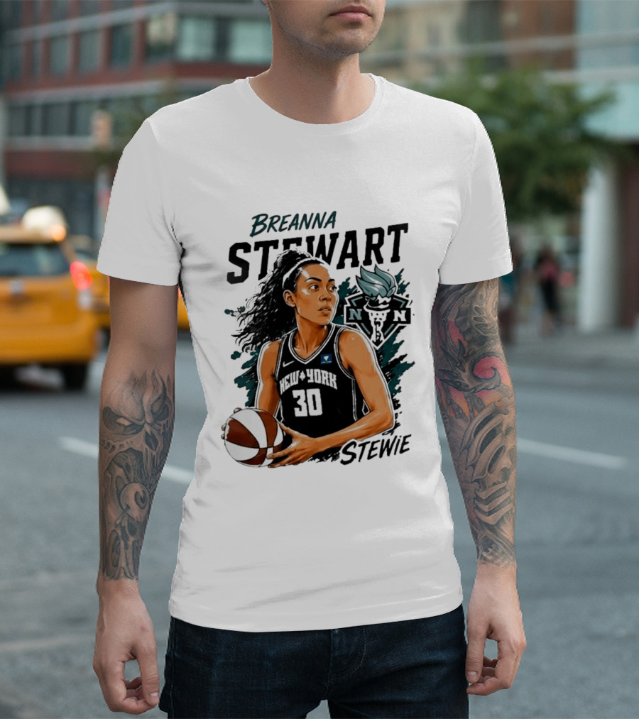 Breanna Stewart New York Liberty Stewie 30 Basketball Star T-Shirt
