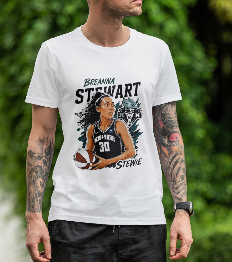 Breanna Stewart New York Liberty Stewie 30 Basketball Star T-Shirt