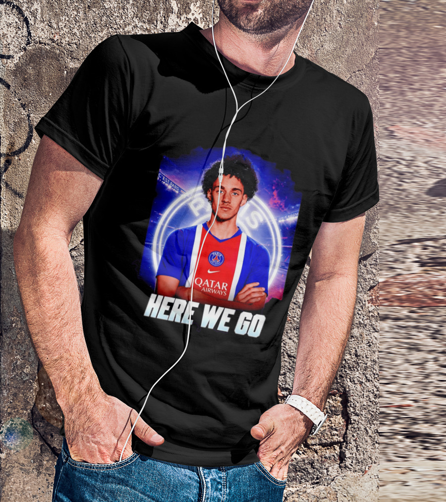 Maghnes Akliouche To Paris Saint Germain Here We Go T-Shirt