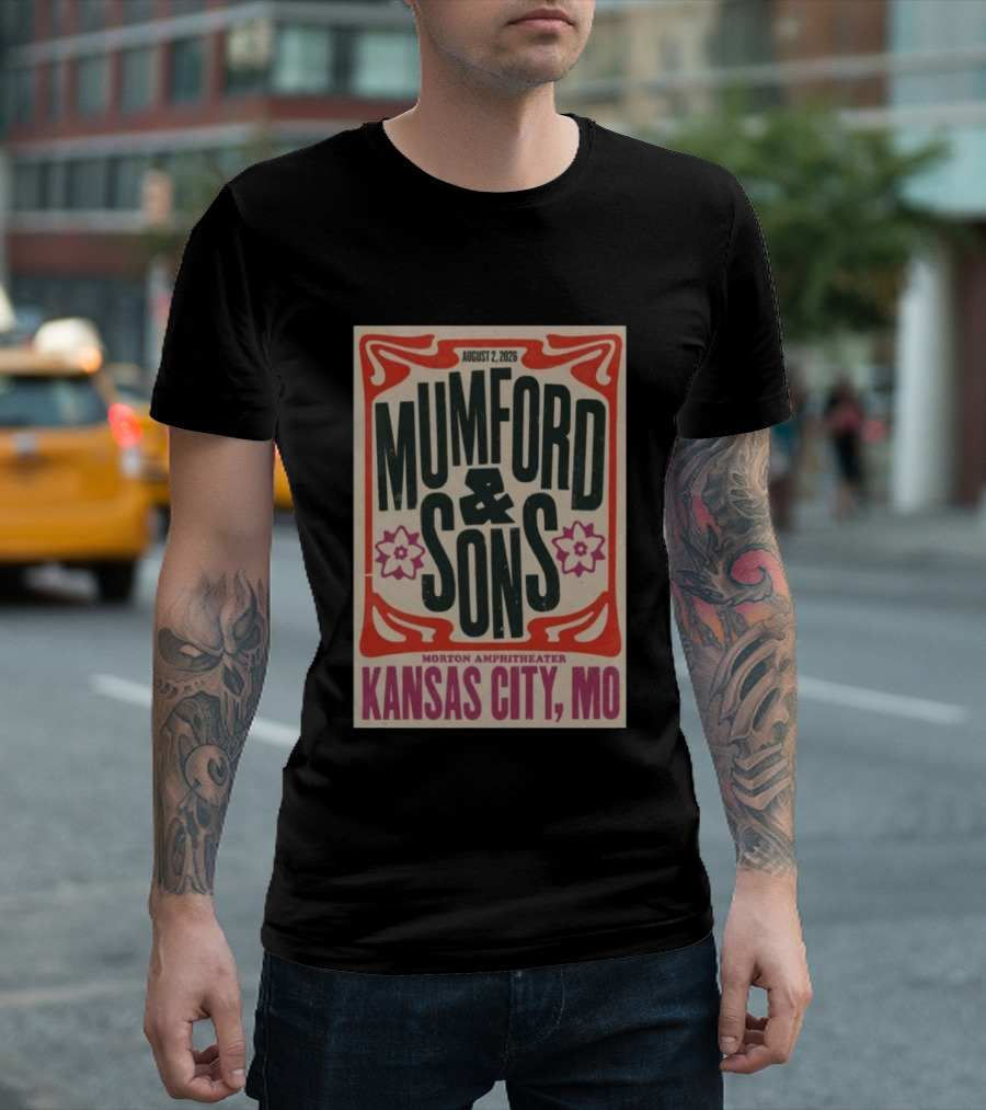Mumford And Sons August 2 2026 Morton Amphitheater Kansas City MO T-Shirt