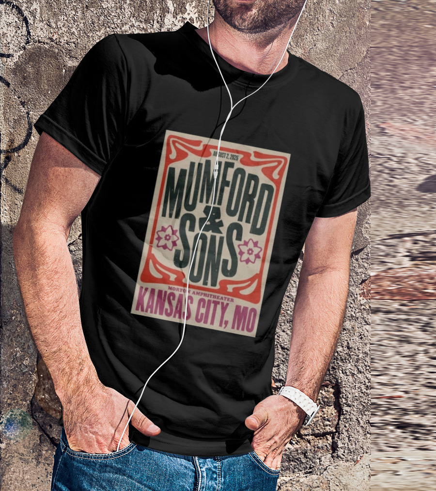 Mumford And Sons August 2 2026 Morton Amphitheater Kansas City MO T-Shirt