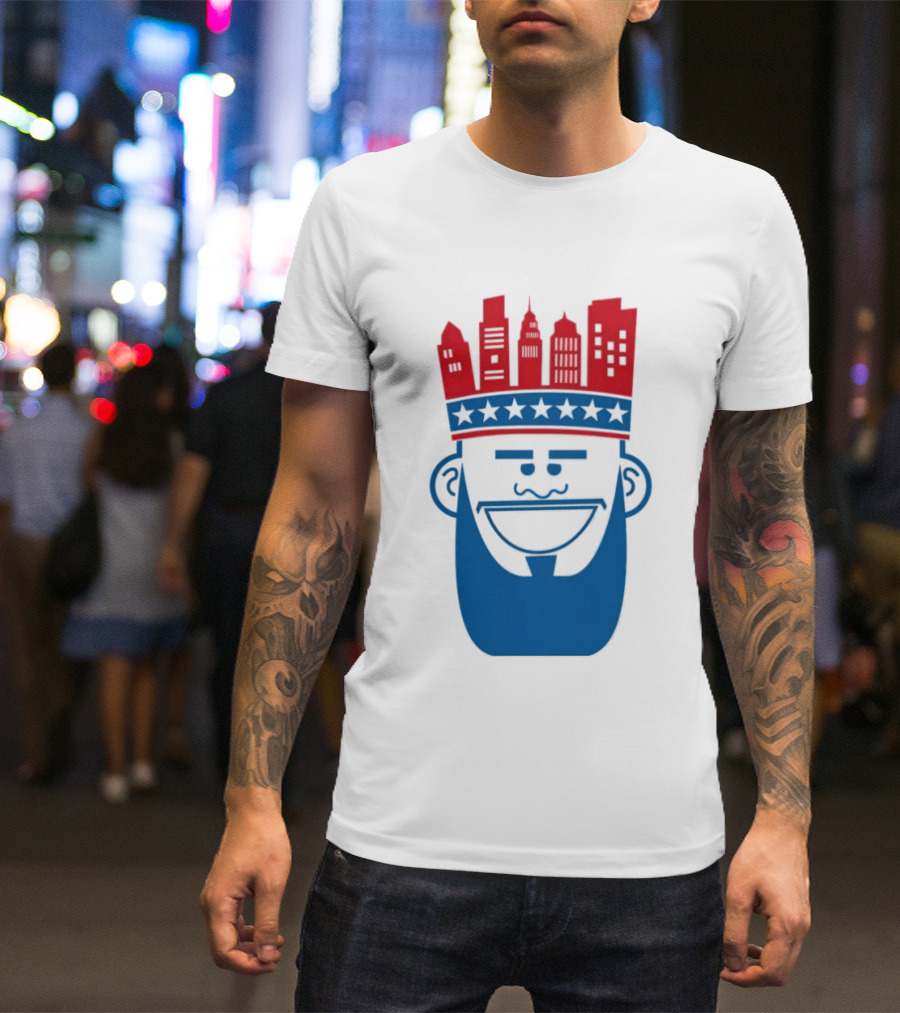 Lebron James Philadelphia 76ers Philly King Skyline Crown T-Shirt
