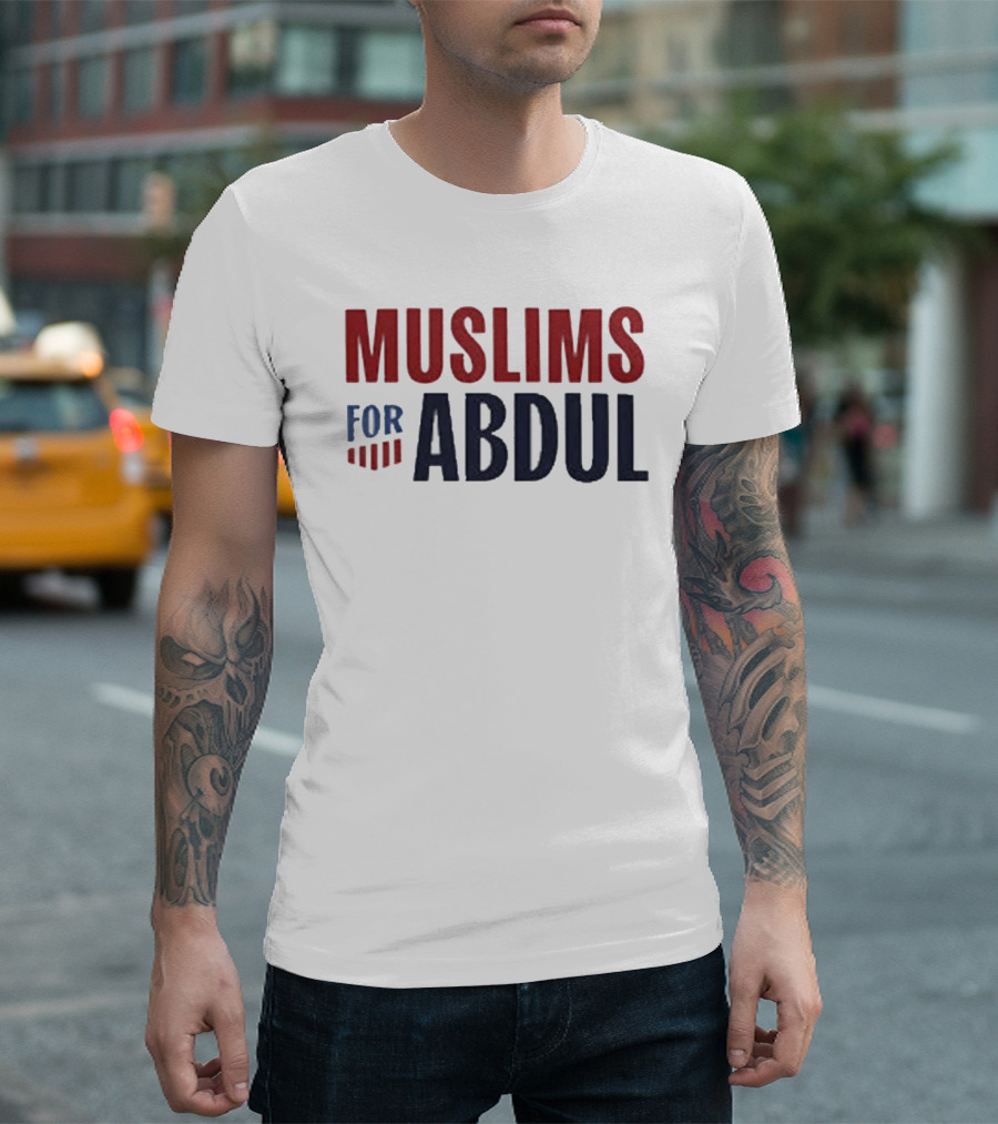 Muslims For Abdul 2026 Election Support Red And Blue T-Shirt