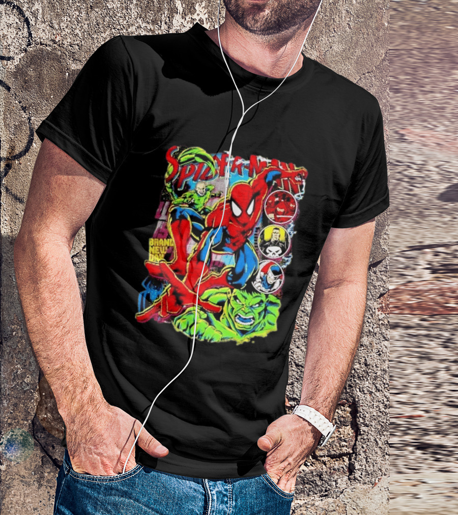 Spider Man Marvel Hulk Punisher Scorpion Ninja Brand New Day T-Shirt