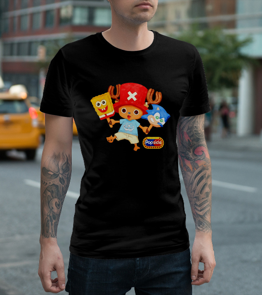 Chopper Popsicle SpongeBob Sonic T-Shirt