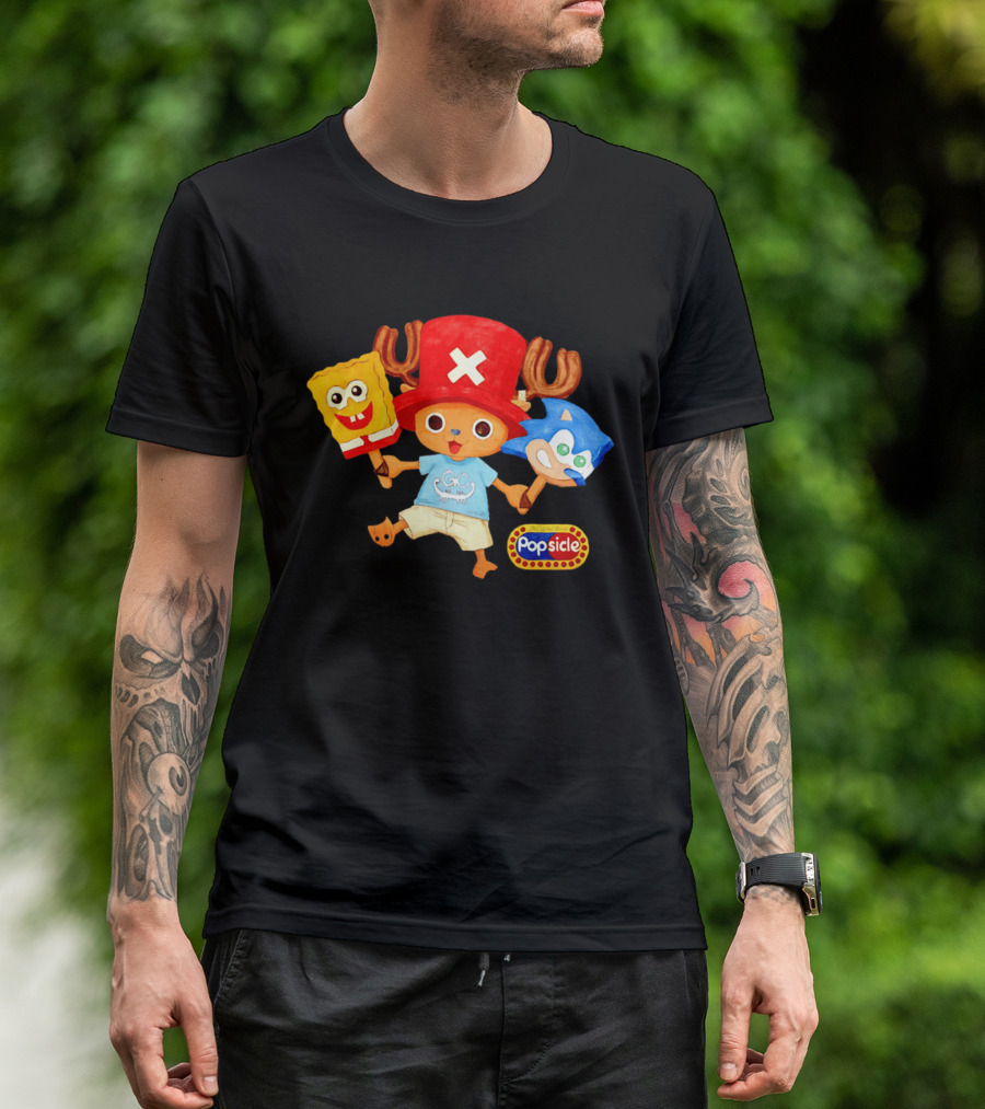 Chopper Popsicle SpongeBob Sonic T-Shirt